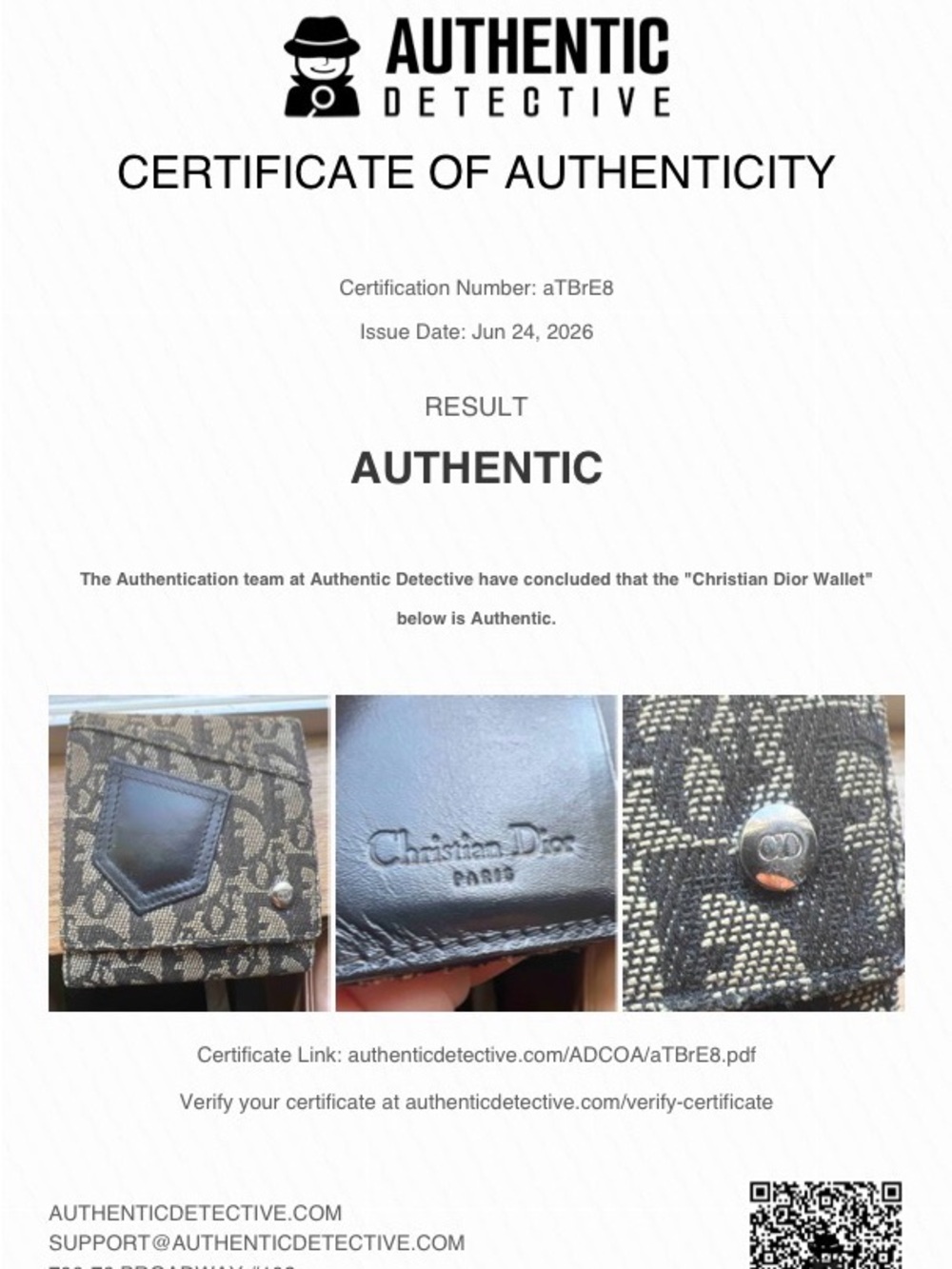 Dior Vintage Monogram Compact Wallet with COA - Picture 16 of 16
